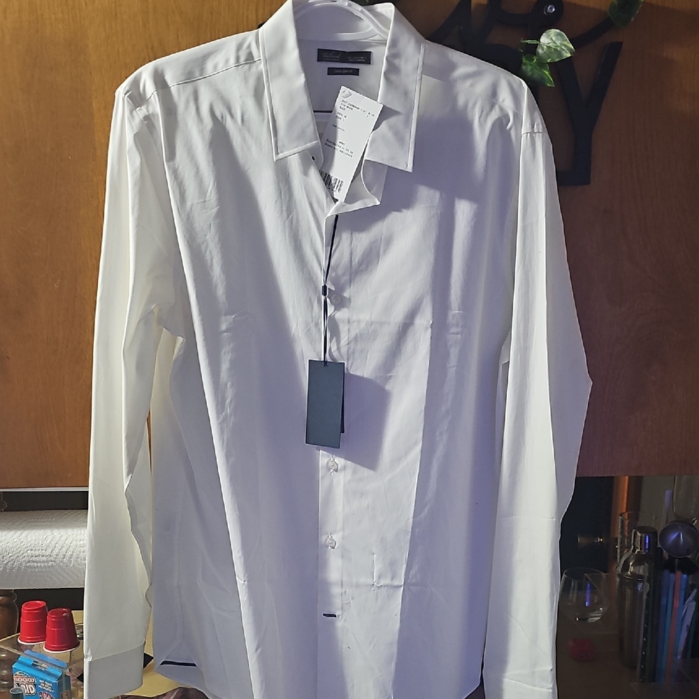 Elegant White Dress Shirt for Men